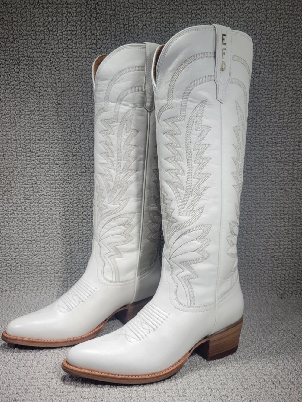 Tecovas The Abby Women's US Size 9B Snow Cowhide Leather Cowgirl Boots - Picture 10 of 14